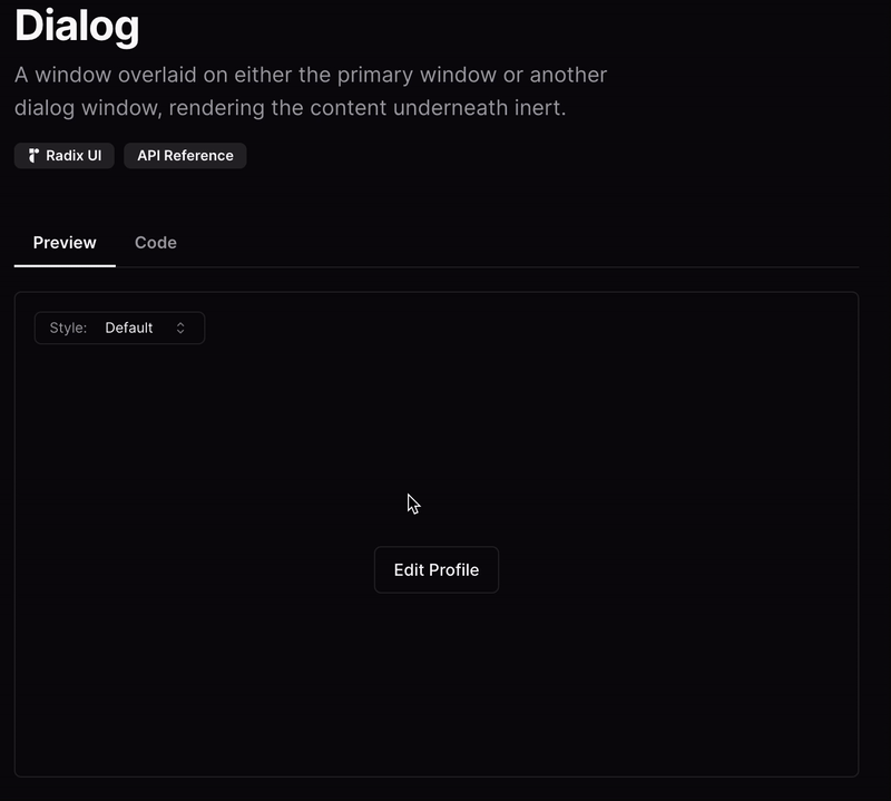 Dialog Animation